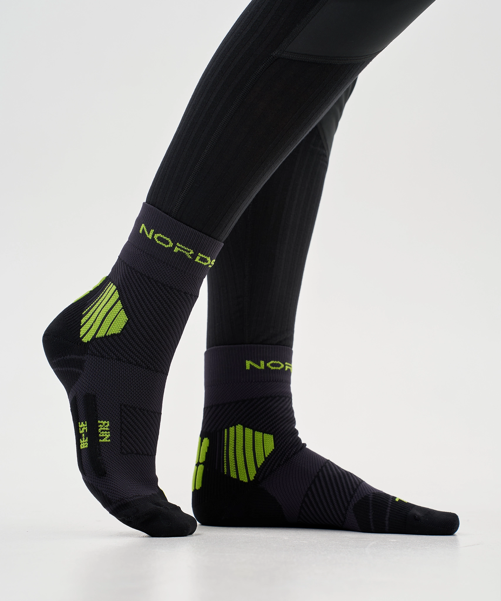Носки Run All year Black/Lime