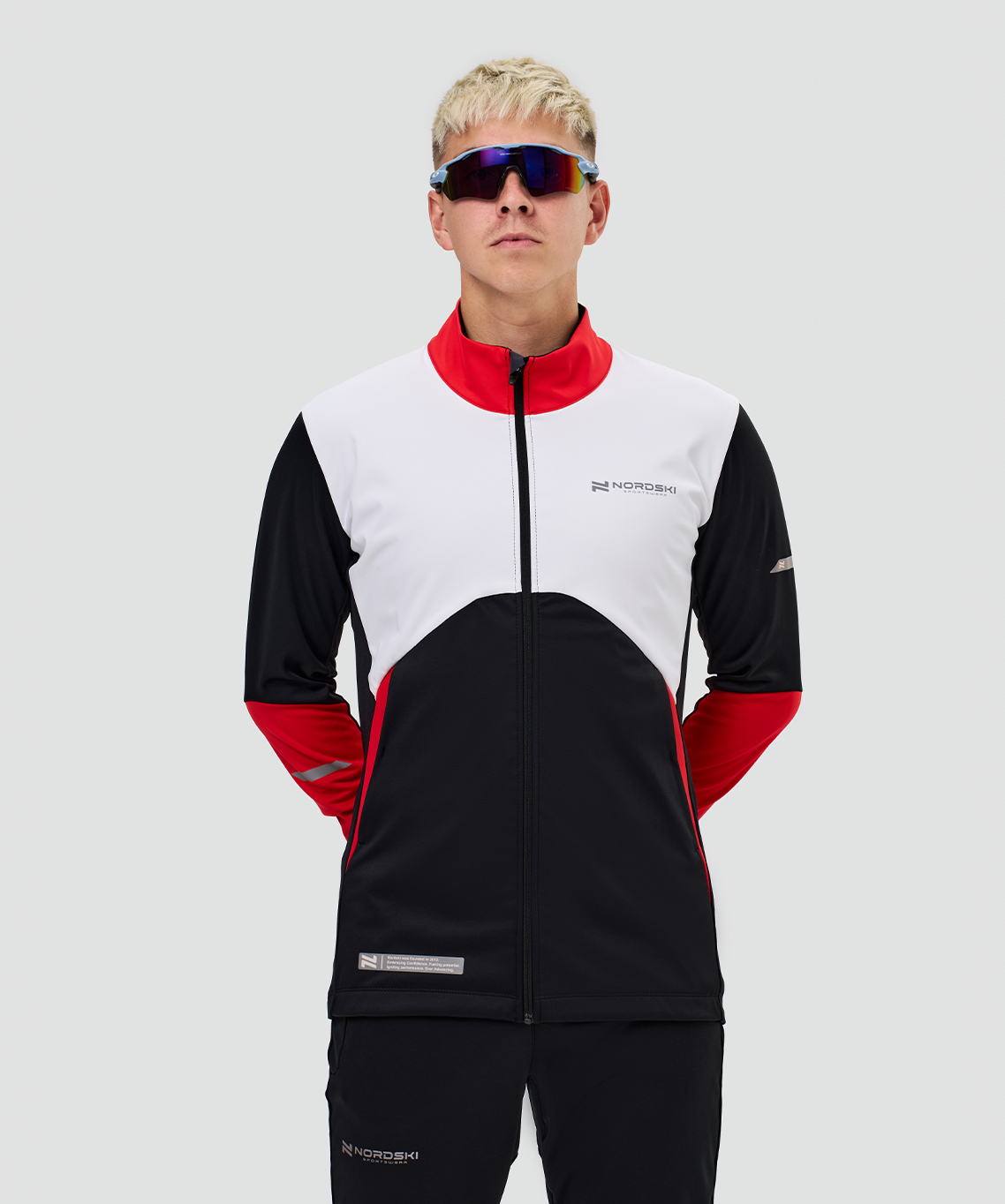 Тренировочная куртка Nordski Pro 2.0 White/Black/Red