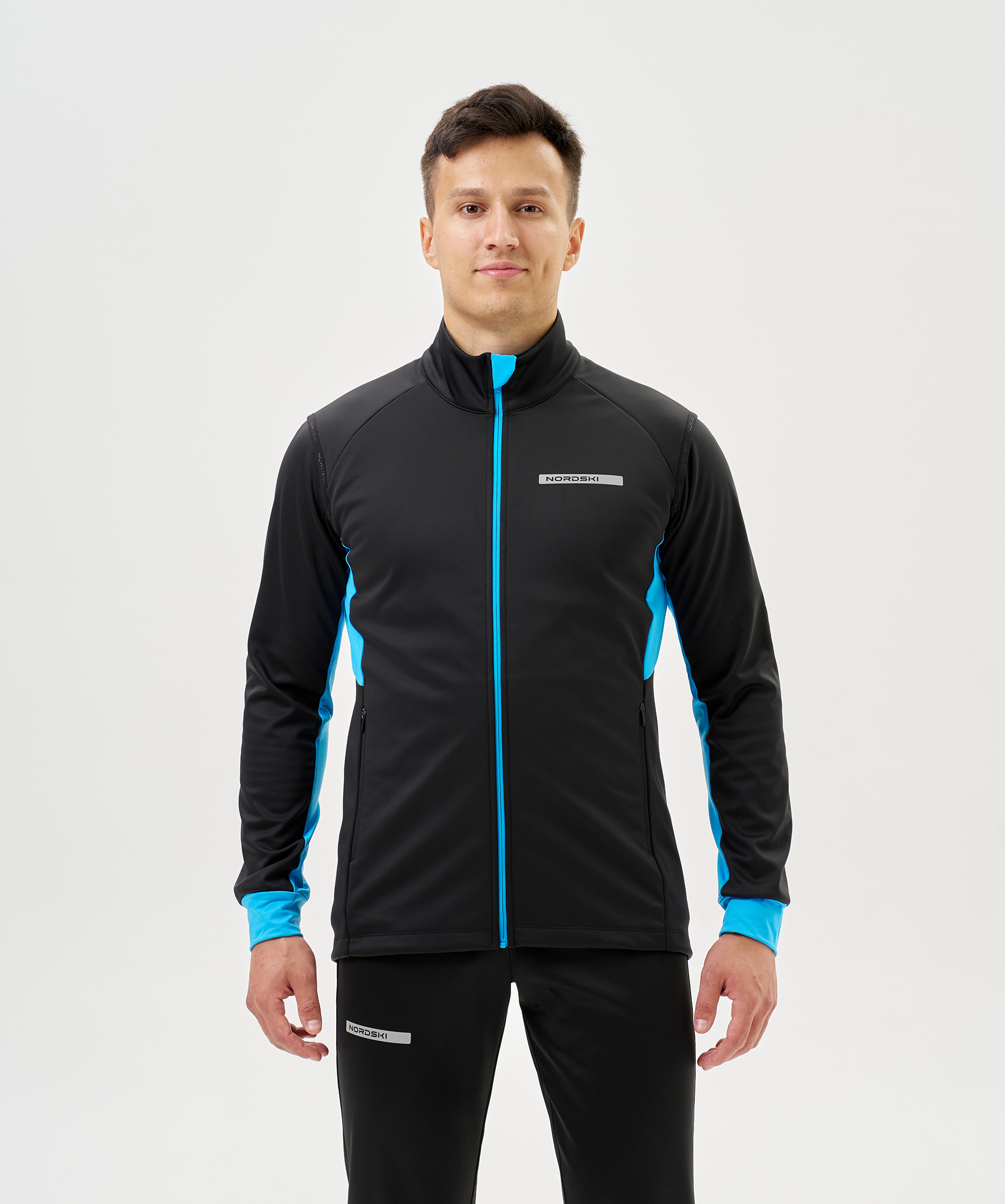 Жилет тренировочный Nordski Core Black/Light Blue