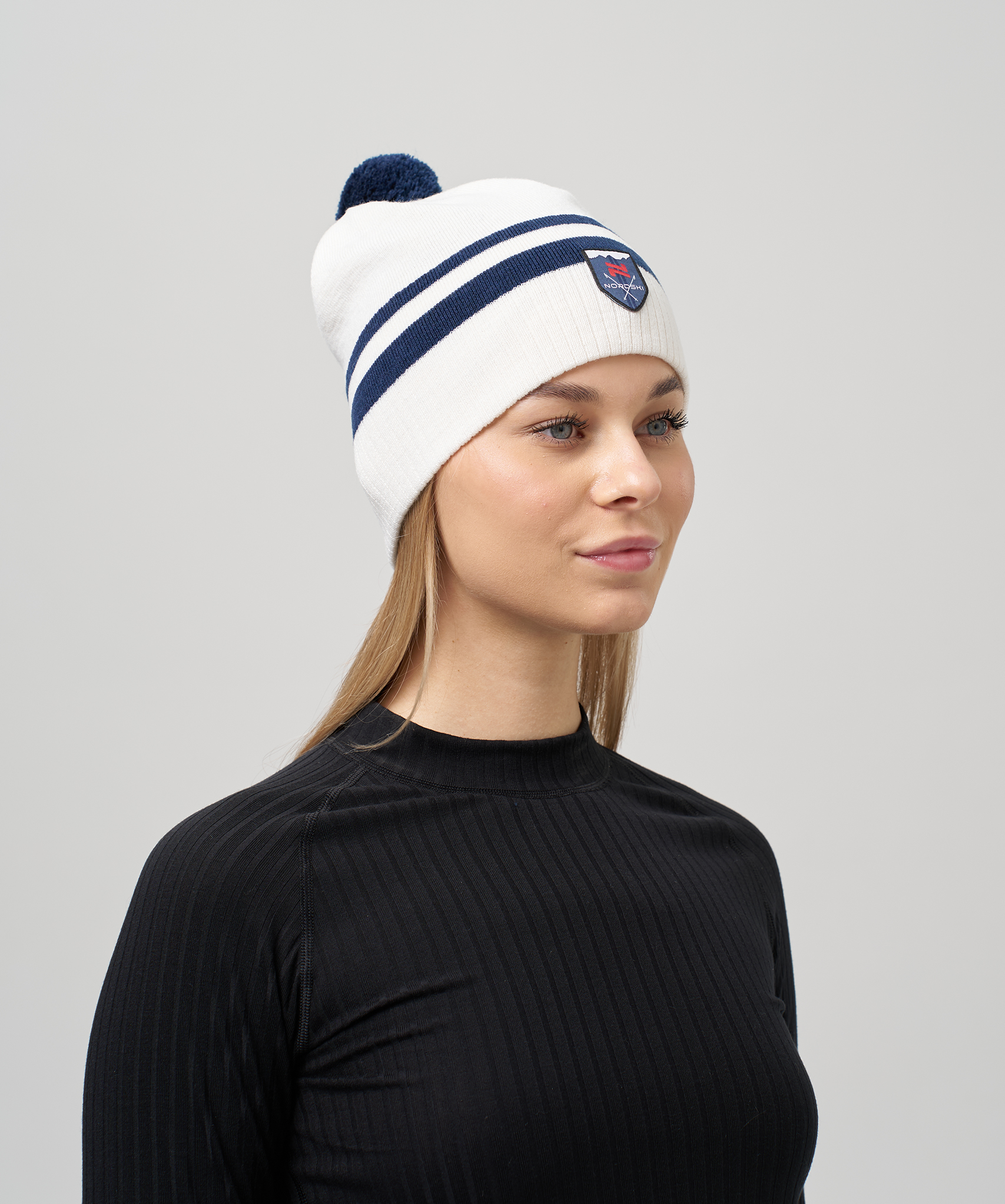 Шапка Nordski Move White/Blue