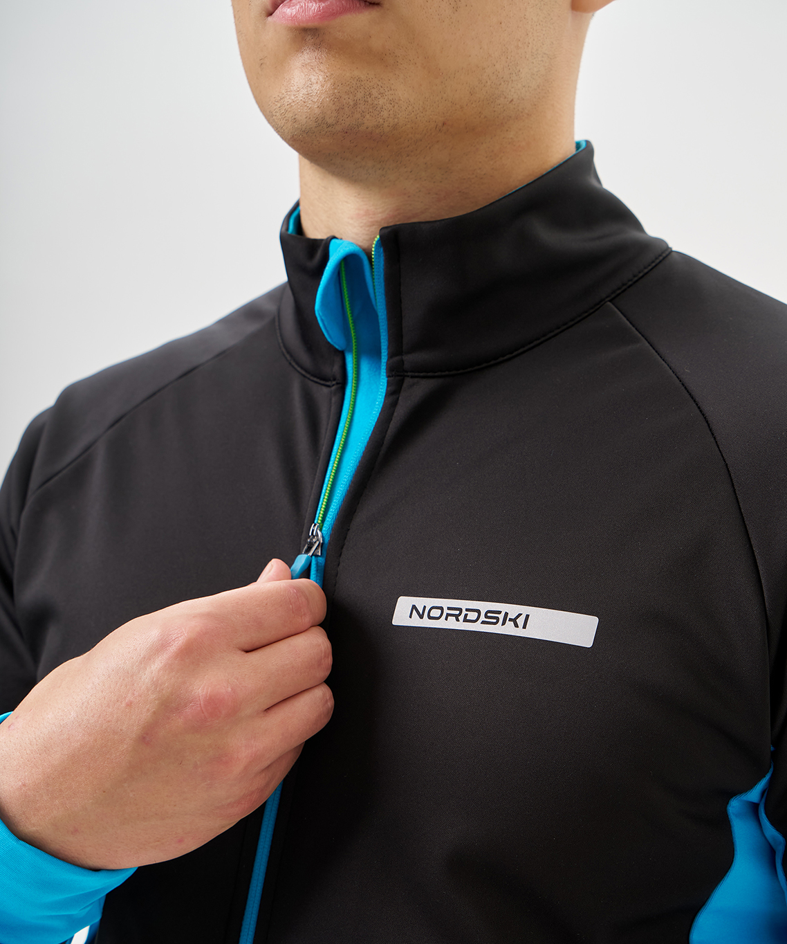 Тренировочная куртка Nordski Core Black/Light Blue